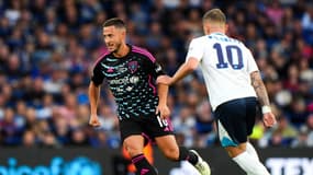 Eden Hazard lors d'un match de charité entre une sélection mondiale et une sélection anglaise, le 9 juin 2024 à Stamford Bridge (Londres)