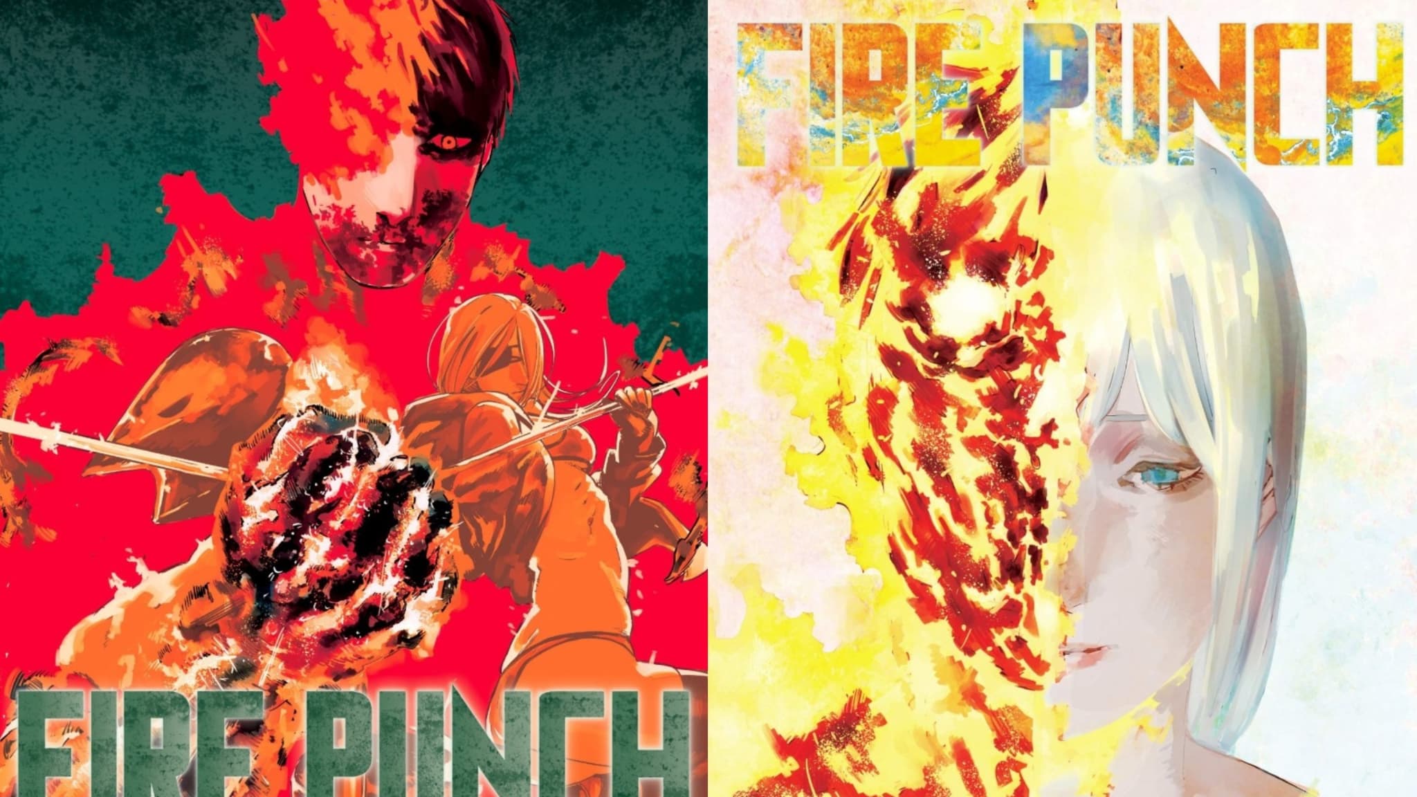 Deux couvertures du manga "Fire Punch" Deux couvertures du manga "Fire Punch"