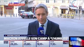 Législatives: Emmanuel Macron a appelé son camp à "l'humilité", selon son entourage
