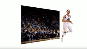 Sur une vidéo de démonstration, on peut voir le basketteur américain Stephen Curry s’échapper du cliché et courir vers nous. 