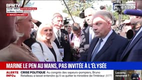 Marine Le Pen au Mans, alors que les chefs de parti, à l'exception de LFI et du RN, sont conviés à l'Élysée