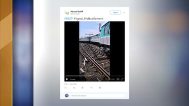 Un train de la ligne 13 est sorti de sa voie lors d'une manoeuvre dimanche.