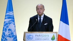 Laurent Fabius, le 30 novembre 2015 au Bourget, pendant la COP21