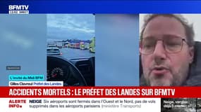 Neige-verglas: "En l'espace d'une heure et demie, on a recensé environ 40 accidents", indique le préfet des Landes Gilles Clavreul