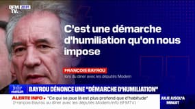 Remaniement: François Bayrou dénonce une "démarche d'humiliation" imposée au MoDem