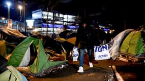 Un camp de migrants à Aubervilliers, en janvier 2020 (photo d'illustration)