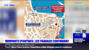 Antibes: la deuxième phase des travaux d'embellissement des remparts commence