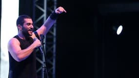 Hamed Sinno, le chanteur du groupe libanais Mashrou Leila, le 7 avril à Dubaï.