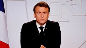 Emmanuel Macron le 5 mars 2025 à l'Élysée lors de son allocution.