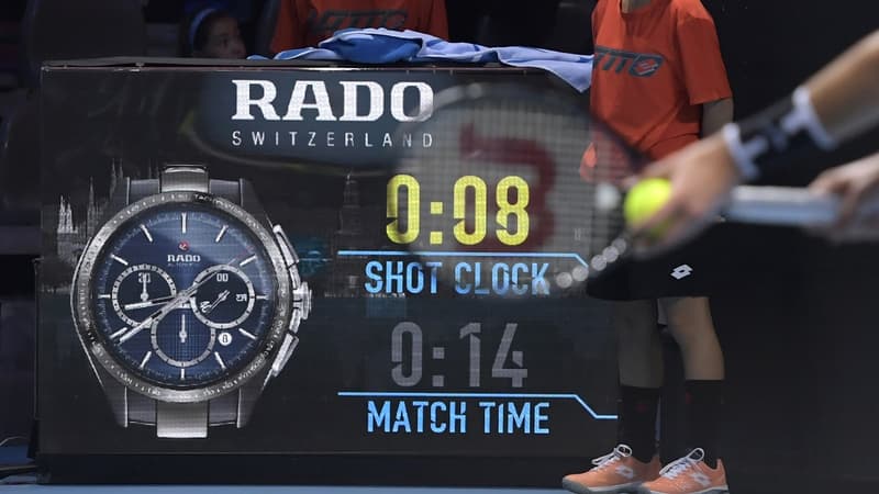 Une horloge à l'Open d'Australie
