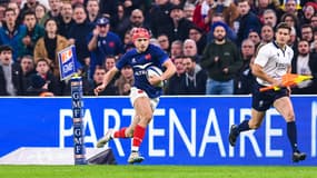 Louis Bielle-Biarrey lors de France-Irlande (17-38, VI Nations), le 2 février 2023