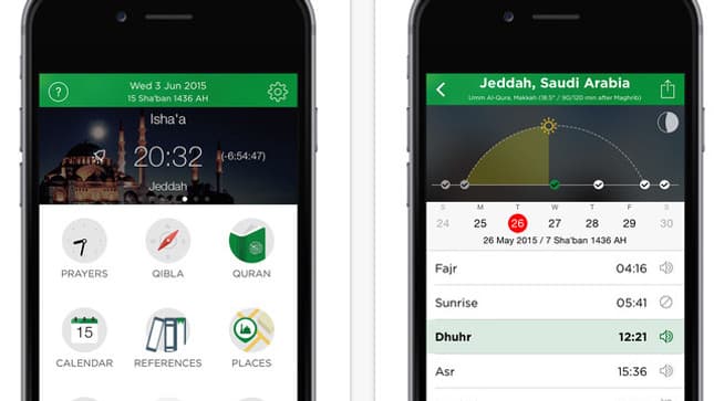 L'application Muslim Pro. L'application Muslim Pro.
