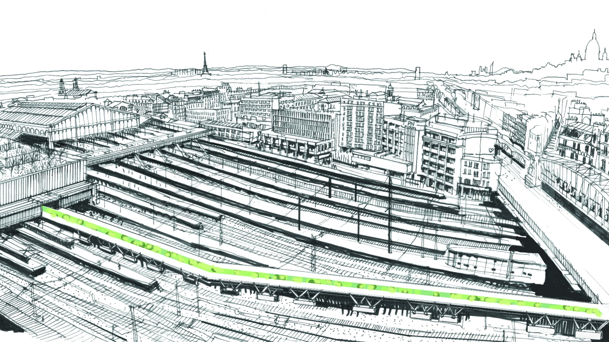 Une passerelle pourrait relier la Gare de Lyon au boulevard de la Chapelle, dans le 18e