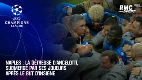 Naples : La détresse d'Ancelotti, submergé par ses joueurs après le but d'Insigne