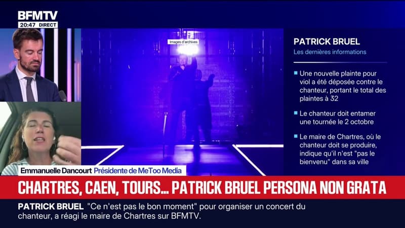 Affaire Patrick Bruel: "La position du maire de Chartres est admirable", affirme la présidente de MeToo Media