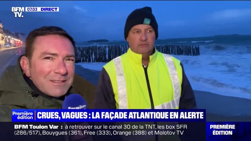 Saint-Malo: le bord de mer interdit aux piétons et voitures en raison du risque de vagues-submersion