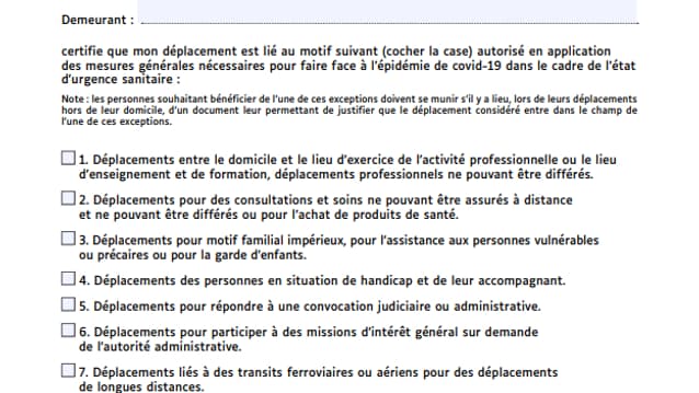 L'attestation pour le couvre-feu mis en place à partir du 15 décembre. L'attestation pour le couvre-feu mis en place à partir du 15 décembre.