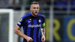 Milan Skriniar avec l'Inter Milan contre le Viktoria Plzen en C1