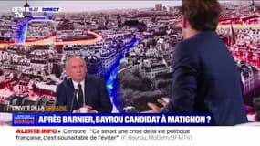 Marine Le Pen reçue lundi à Matignon: "Il est légitime que Michel Barnier la reçoive", affirme François Bayrou (MoDem)