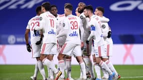 La joie des Lyonnais dans le derby, le 21 janvier 2022.