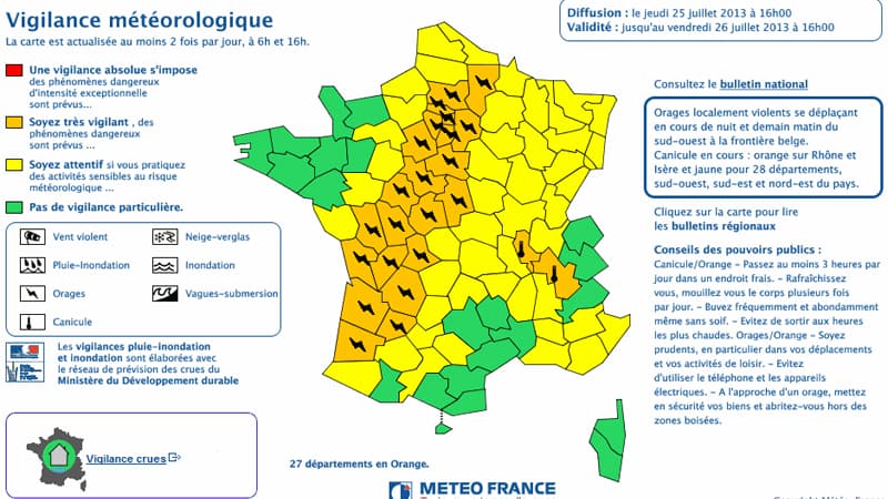 L'alerte est annoncée jusqu'à samedi à 7h