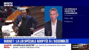 Loi spéciale adoptée à l'Assemblée: "Nous allons évidemment la voter mais ça ne règle pas les problèmes", affirme Ian Brossat (sénateur PC)