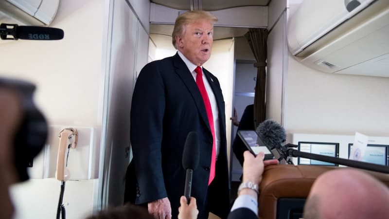 Donald Trump à bord de l'Air Force One, le 29 juin 2018