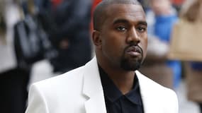 Le rappeur Kanye West à Londres en février 2015 lors d'une cérémonie d'hommage à Louise Wilson. 
