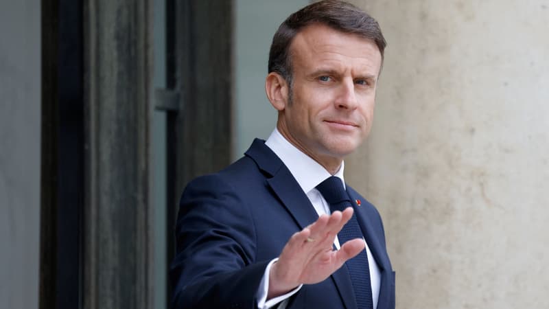Le président de la République Emmanuel Macron à l'Élysée le 19 avril 2024.