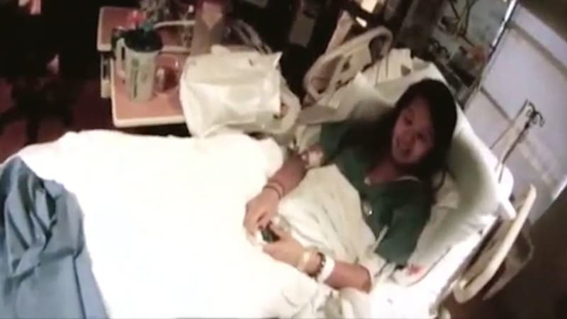 Image extraite d'une vidéo montrant Nina Pham sur son lit d'hôpital, le 16 octobre 2014.