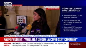 Budget: "Nous devons pouvoir prendre le temps de débattre amendement par amendement", explique Prisca Thévenot, députée Ensemble pour la République