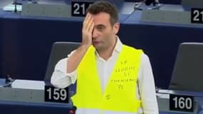 Florian Philippot a apporté son soutien aux gilets jaunes lors d'une intervention au Parlement européen lundi.
