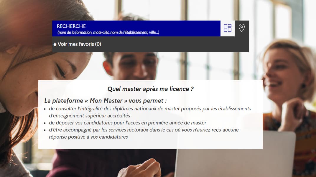 Ouverture Des Candidatures Pour La Plateforme Universitaire Mon Master