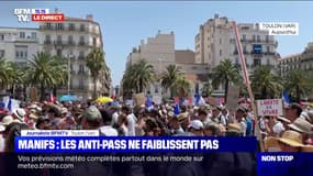 Malgré la chaleur, la mobilisation contre l'extension du pass sanitaire se poursuit ce samedi à Toulon 
