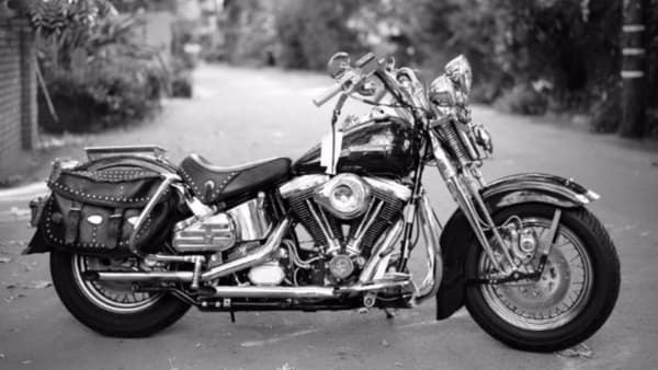Achetée en France, cette Harley Davidson Softail Springer de 1340 cc a suivi Johnny Hallyday lors de son déménagement à Los Angeles.