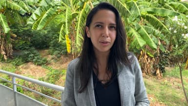 La ministre des Outre-mer Naïma Moutchou, à Mayotte, le 14 décembre 2025.