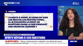 J'habite à Paris. Avec les nouvelles restrictions, ai-je toujours le droit de marcher dans la rue pendant une heure? BFMTV vous répond