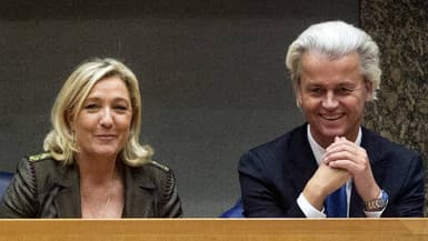 Marine Le Pen et le populiste néerlandais Geert Wilders veulent constitue un groupe au Parlement européen.