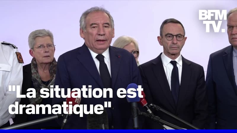 Cyclone à Mayotte: le point presse de François Bayrou et Bruno Retailleau après la réunion de crise