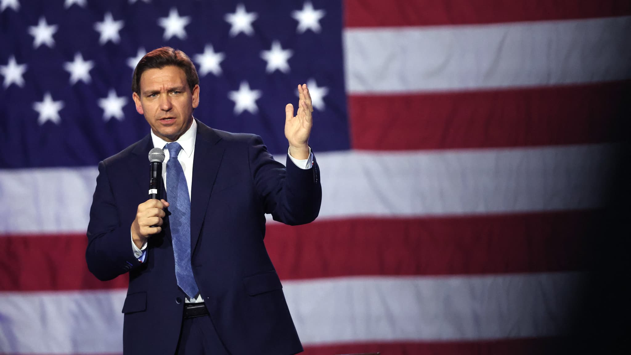 Ron DeSantis, Republican challenger to Donald Trump, is firing his campaign manager