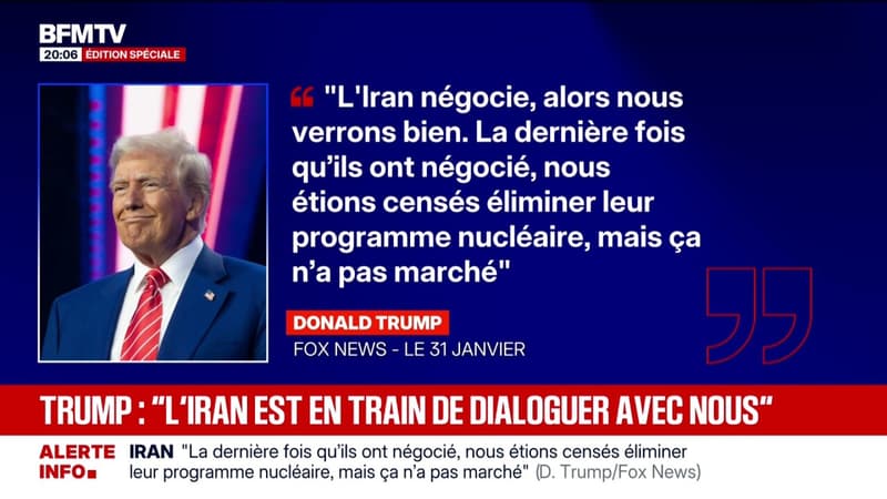 Dans une interview à Fox News, Donald Trump affirme que "l'Iran négocie"
