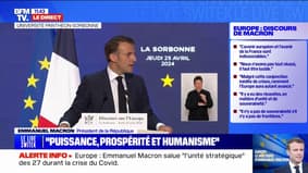 Emmanuel Macron: "Nous avons eu raison dès le début de sanctionner la Russie et d'aider les Ukrainiens" 