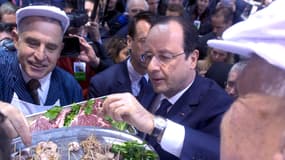 François Hollande, samedi, au Salon de l'agriculture.