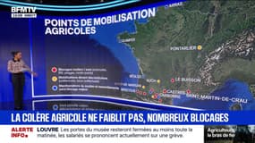 LES ÉCLAIREURS - Colère agricole: voici où sont situés les points de blocages 