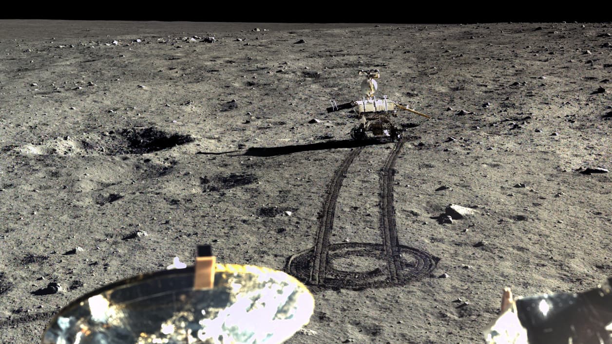Traces laissées par Yutu lors de son exploration