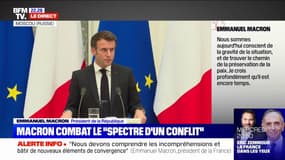 Emmanuel Macron: "La sécurité de notre continent, pour être maintenue, a besoin que nous ne reproduisions pas ici les erreurs du passé"