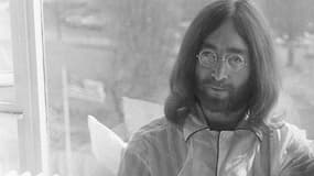 John Lennon en 1969 à Amsterdam.