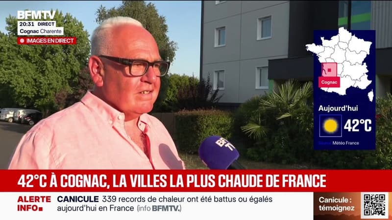 "J'imagine créer une 'climatic room' dans la maison", témoigne cet habitant de Cognac, ville la plus chaude de France ce mardi