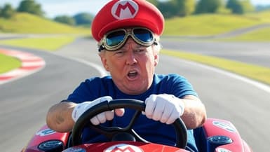 Une image de Donald Trump générée par l'IA Grok. 