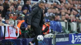 Luis Enrique lors de Newcastle-PSG, le 4 octobre 2023.